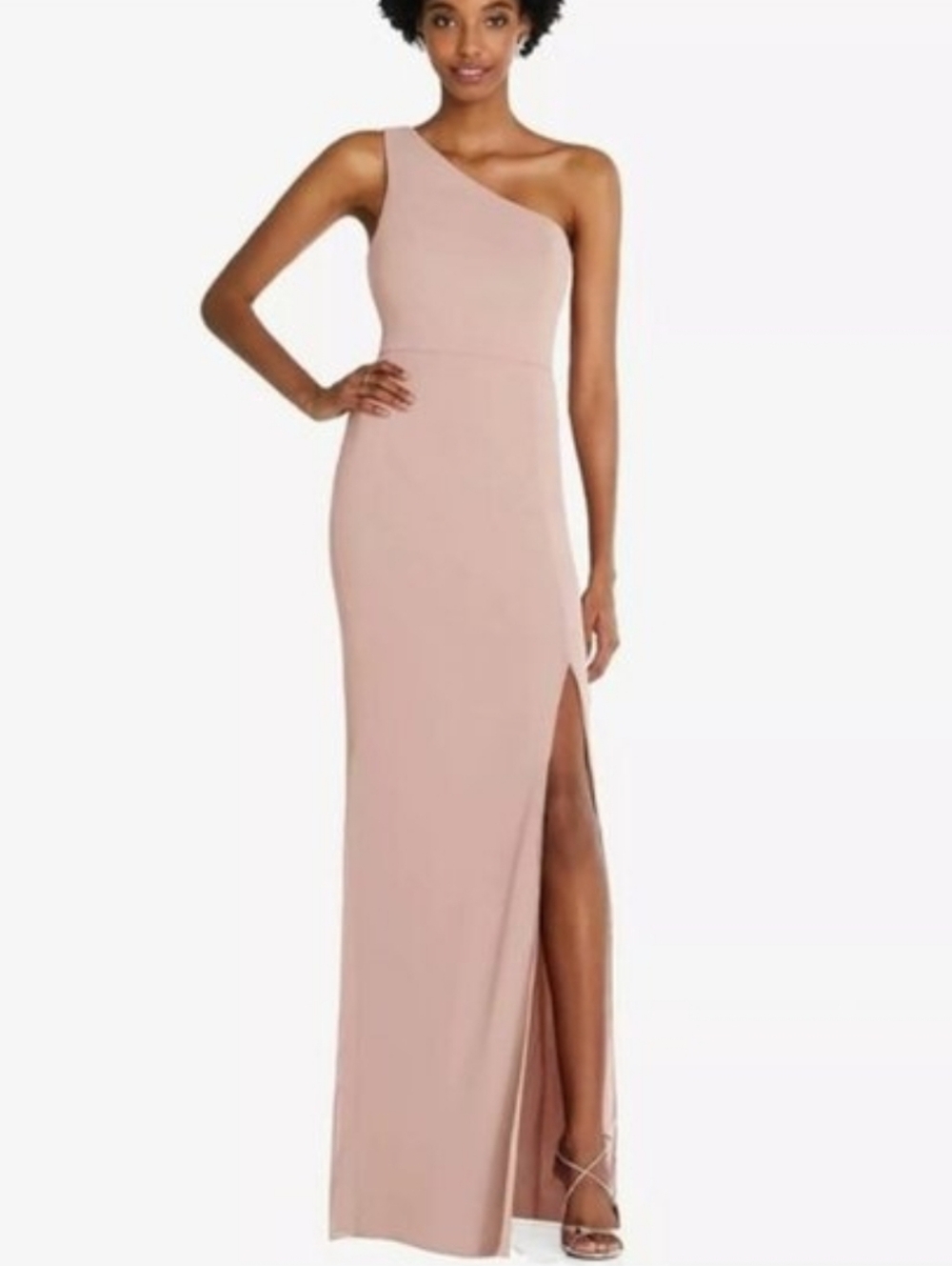Thread Addison One Shoulder Chiffon Trumpet Gown Size 14 New Bridesmaid